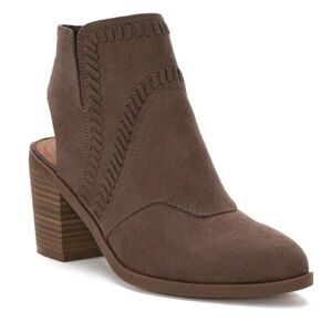 Sonoma Faux Suede Casting Women's Mushroom Brown Ortholite Ankle Booties